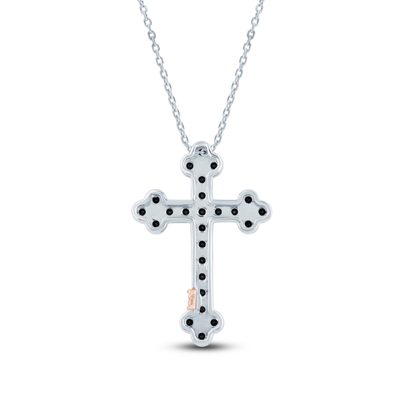 Main Image 2 of Pnina Tornai Black Diamond Cross Necklace 5/8 ct tw 14K White Gold 18&quot;