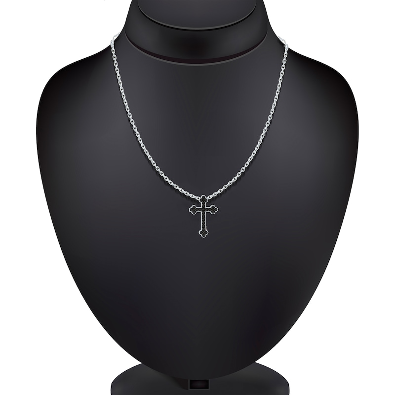 Main Image 3 of Pnina Tornai Black Diamond Cross Necklace 5/8 ct tw 14K White Gold 18&quot;