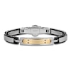 Thumbnail Image 1 of Baraka Men's Black Diamond Bar Link Bracelet 1/20 ct tw Stainless Steel, Black Ion Plating & 18K Yellow Gold 7.75&quot;