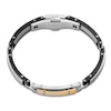 Thumbnail Image 2 of Baraka Men's Black Diamond Bar Link Bracelet 1/20 ct tw Stainless Steel, Black Ion Plating & 18K Yellow Gold 7.75&quot;