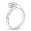 Thumbnail Image 2 of Unspoken Round-Cut Diamond Halo Ring 1 ct tw 14K White Gold