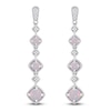 Thumbnail Image 1 of Lab-Created Opal & Diamond Drop Earrings 1/20 ct tw Sterling Silver