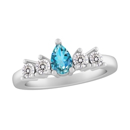 Pear Birthstone Family & Mother's Ring (5 Stones)