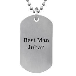 Men's Dog Tag Necklace (8 Lines)