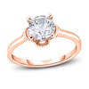 Thumbnail Image 1 of Diamond Solitaire Floral Engagement Ring 2 ct tw Round 14K Rose Gold (I2/I)