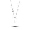 Thumbnail Image 1 of Marco Dal Maso Men's Long Black Leather Pendant Necklace Sterling Silver 26&quot;