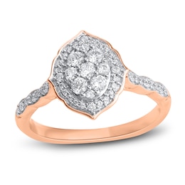 Diamond Engagement Ring 1/2 ct tw Round 14K Rose Gold