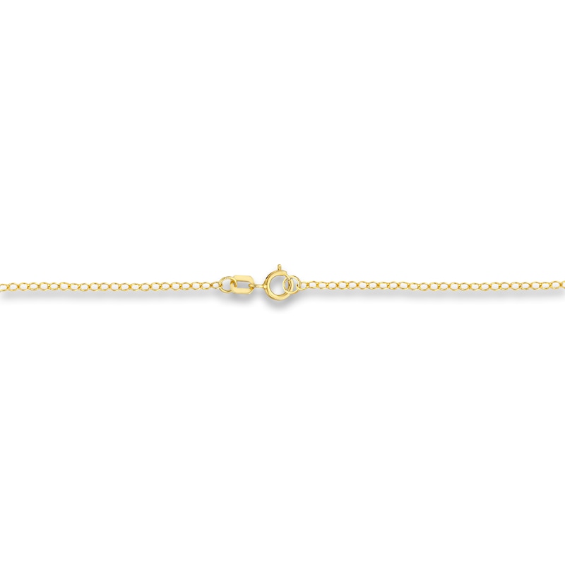 Main Image 3 of Lariat Necklace Light Blue Enamel 14K Yellow Gold