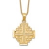 Thumbnail Image 1 of Flat Cross Pendant Necklace 14K Yellow Gold 18&quot;