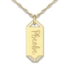 Thumbnail Image 1 of Initial Pendant Necklace Diamond Accents 10K Yellow Gold 18&quot;