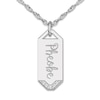 Thumbnail Image 1 of Initial Pendant Necklace Diamond Accents Sterling Silver 18&quot;