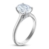 Thumbnail Image 2 of Lab-Created Diamond Solitaire Engagement Ring 2 ct tw Oval/Round Platinum