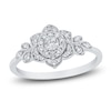 Thumbnail Image 1 of Diamond Floral Ring 1/4 ct tw Round 14K White Gold