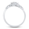 Thumbnail Image 4 of Diamond Floral Ring 1/4 ct tw Round 14K White Gold