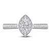 Thumbnail Image 3 of Diamond Frame Ring 3/8 ct tw Round/Marquise 14K White Gold