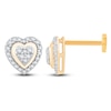 Thumbnail Image 1 of Diamond Flat Back Stud Earrings 1/5 ct tw Round 14K Yellow Gold