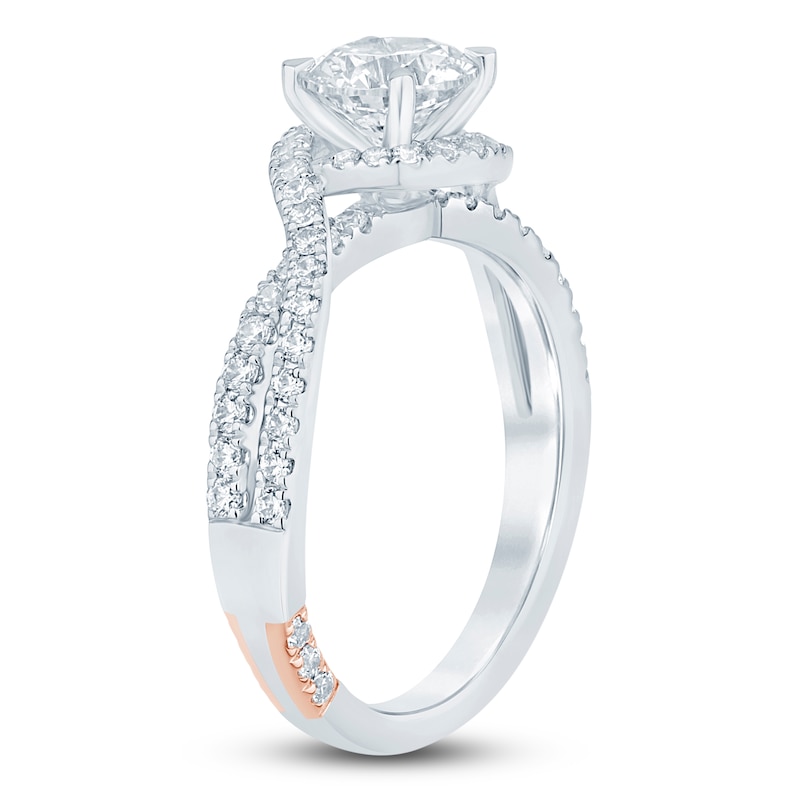 Pnina Tornai Lab-Created Diamond Engagement Ring 1-1/2 ct tw Round 14K White Gold