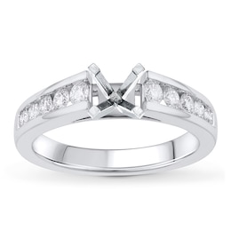 Diamond Engagement Ring Setting 1/2 ct tw Round 14K White Gold