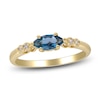 Thumbnail Image 1 of Natural Blue Topaz Ring 1/20 ct tw Round 14K Yellow Gold