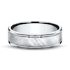 Thumbnail Image 3 of Diagonal Satin Wedding Band 14K White Gold 6.0mm