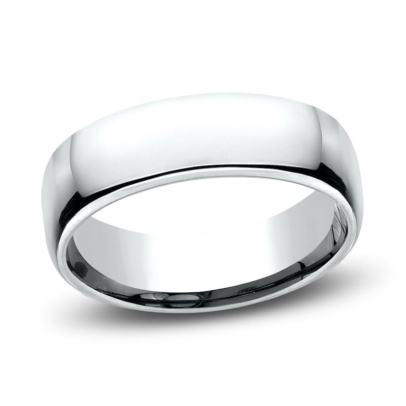 Main Image 1 of High-Polish Wedding Band 14K White Gold 6.5mm