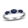 Thumbnail Image 1 of Natural Blue Sapphire & Diamond Ring 1/20 ct tw 14K White Gold