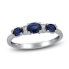 Thumbnail Image 2 of Natural Blue Sapphire & Diamond Ring 1/20 ct tw 14K White Gold