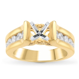 Diamond Engagement Ring Setting 3/4 ct tw Round 14K Yellow Gold