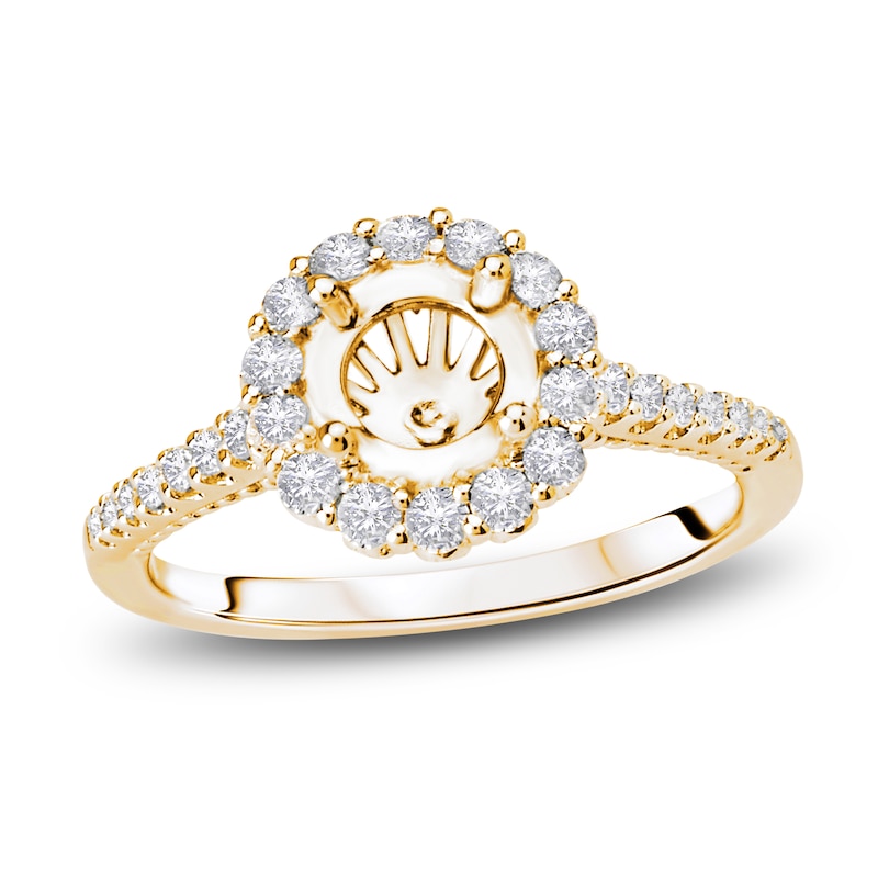 Main Image 1 of Diamond Engagement Ring Setting 1/2 ct tw Round 14K Yellow Gold