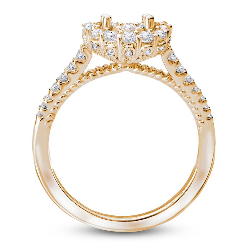 Main Image 2 of Diamond Engagement Ring Setting 1/2 ct tw Round 14K Yellow Gold