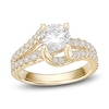 Thumbnail Image 1 of Certified Diamond Engagement Ring 1-1/2 ct tw Round 14K Yellow Gold