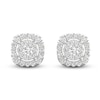 Thumbnail Image 3 of Lab-Created Round Diamond Halo Stud Earrings 1 ct tw 14K White Gold