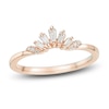 Thumbnail Image 1 of Round & Baguette-Cut Diamond Contour Anniversary Band 1/6 ct tw 14K Rose Gold