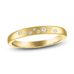 Diamond Scatter Wedding Band 1/15 ct tw 14K Yellow Gold