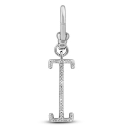 Charm'd by Lulu Frost Diamond Letter I Charm 1/15 ct tw Pavé Round 10K White Gold