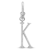 Thumbnail Image 0 of Charm'd by Lulu Frost Diamond Letter K Charm 1/10 ct tw Pavé Round 10K White Gold