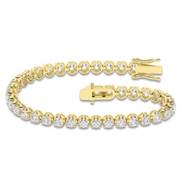 Lab-Created Diamond Tennis Bracelet 5 ct tw 14K Yellow Gold 7.25&quot;