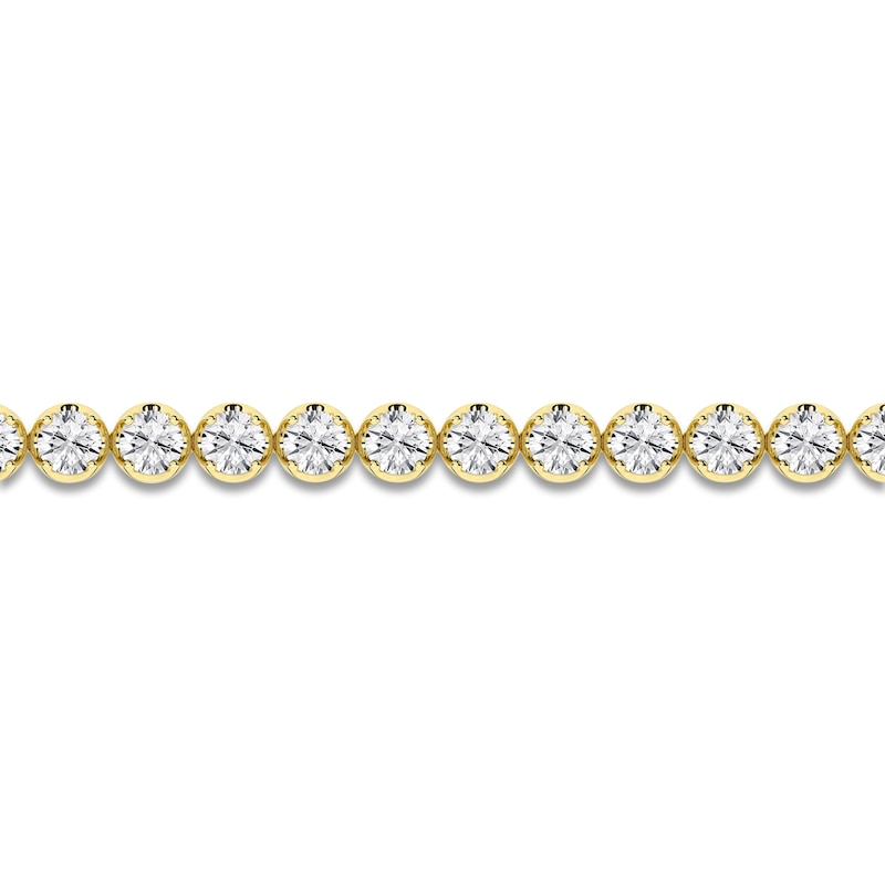 Main Image 2 of Lab-Created Diamond Tennis Bracelet 5 ct tw 14K Yellow Gold 7.25&quot;