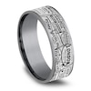 Thumbnail Image 2 of Men's Passport Pattern Comfort-Fit Wedding Band 7.5mm Tantalum & Matte Gray Titanium