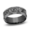 Thumbnail Image 1 of Men's Crosshatch Comfort-Fit Wedding Band 8mm Tantalum & Carbon Fiber