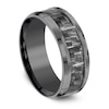 Thumbnail Image 2 of Men's Crosshatch Comfort-Fit Wedding Band 8mm Tantalum & Carbon Fiber