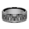 Thumbnail Image 3 of Men's Crosshatch Comfort-Fit Wedding Band 8mm Tantalum & Carbon Fiber