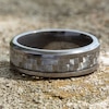 Thumbnail Image 4 of Men's Crosshatch Comfort-Fit Wedding Band 8mm Tantalum & Carbon Fiber