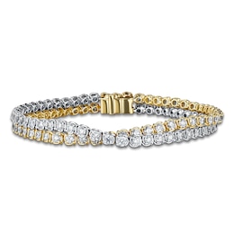 A Link Diamond Layered Bracelet 5-3/4 ct tw 18K Two-Tone Gold
