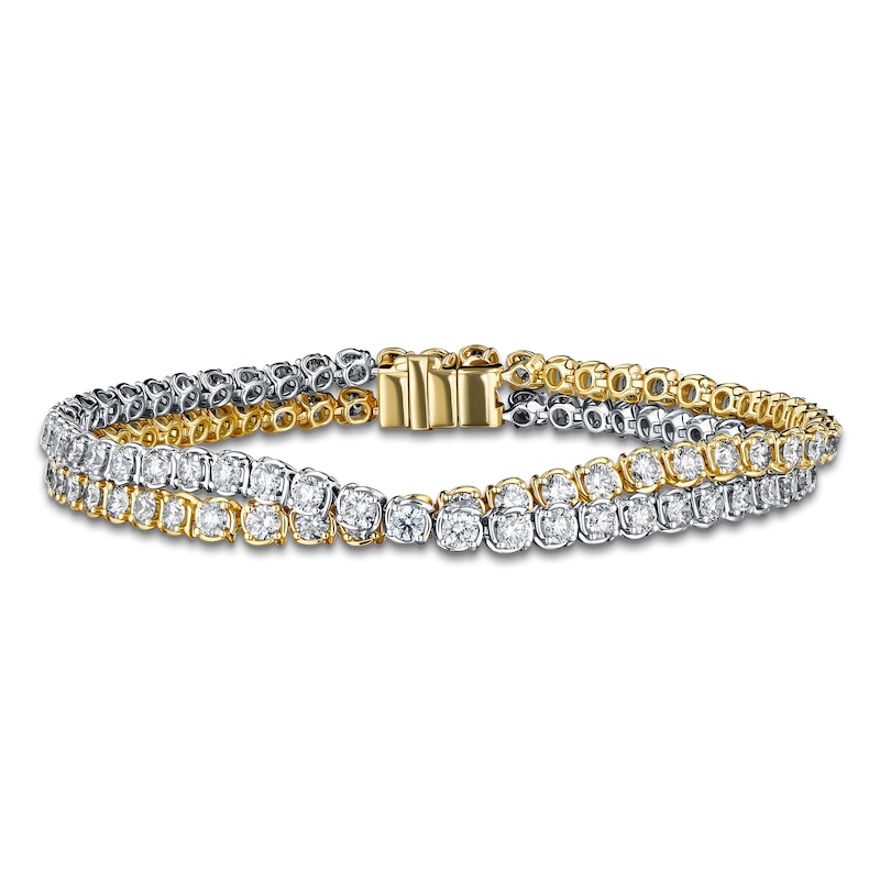 Matinee by A Link Diamond Layered Bracelet 5-3/4 ct tw 18K Two-Tone Gold