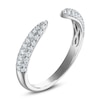 Thumbnail Image 2 of Certified Diamond Open Cuff Anniversary Ring 3/8 ct tw 14K White Gold