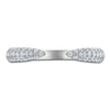 Thumbnail Image 3 of Certified Diamond Open Cuff Anniversary Ring 3/8 ct tw 14K White Gold