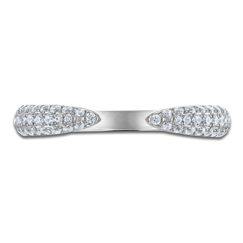 Main Image 3 of Certified Diamond Open Cuff Anniversary Ring 3/8 ct tw 14K White Gold