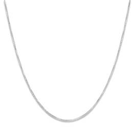 Solid Box Chain Necklace 1mm Sterling Silver 20&quot;