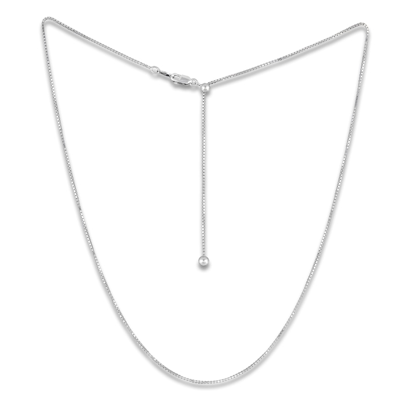 Solid Box Chain Necklace 1mm Sterling Silver 20"